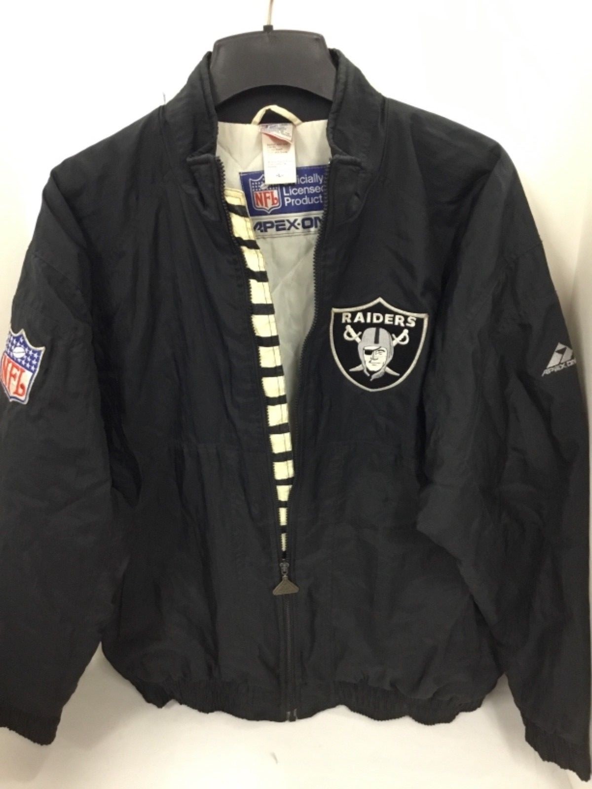 NFL　Raiders ジャンパーＭ（made in USA） NFL Las Vegas Raiders Commemorative Champion Wool Reversible