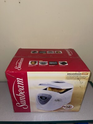 Sunbeam 5891 Automatic Bread Maker White 2 LB Capacity -New In Box-Never Used