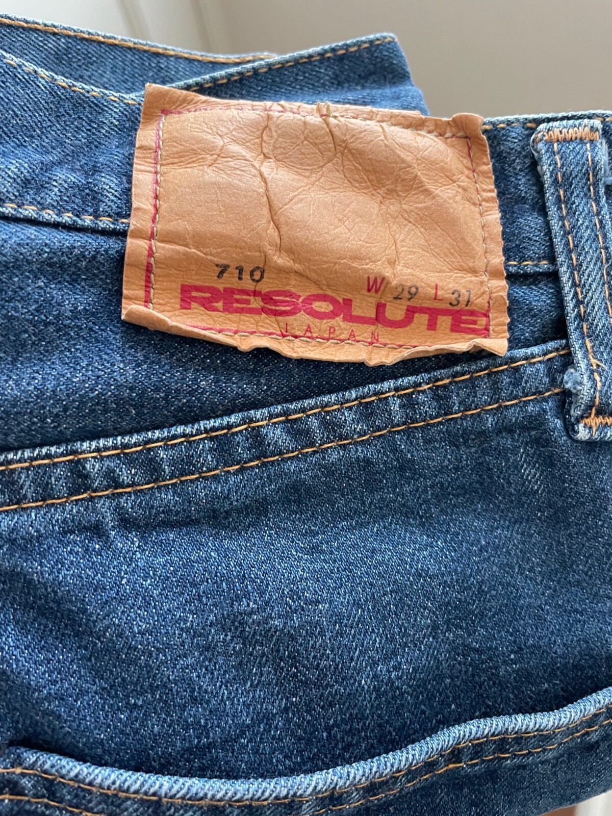 RESOLUTE 710 Selvedge Jeans W29 Model 66 JAPAN VGC button RESOLUTE 710 Selvedge Jeans W29 Model 66 JAPAN VGC button