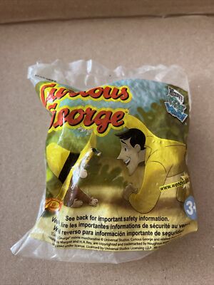 Wendy's Kids Meal Curious George Monkey Ring Game on Wheels NIP OS