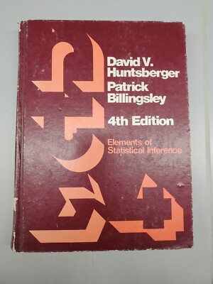 Elements of Statistical Inference By David Huntsberger - Hardcover 1977