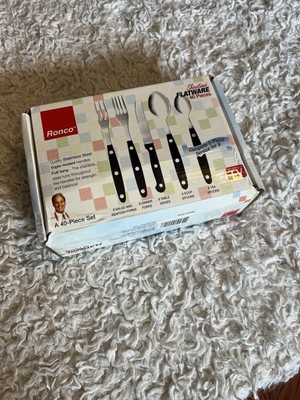 Ronco Showtime 40 PC Flatware Set Complete 5 Piece Service for 8 Rare Seen On TV