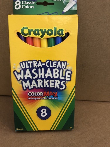 Crayola Color Max Ultra-Clean Washable Markers, Assorted Colors=20 Boxes-8D