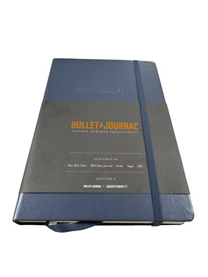 Leuchtturm1917 BULLET JOURNAL- Edition 2 Medium (A5)- Navy - Dotted- 206 pages.