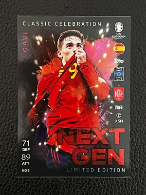 CARD TOPPS MATCH ATTAX EURO 2024 LIMITED EDITION NEXT GEN GAVI SPAIN # NG3