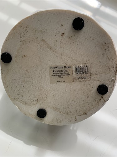 White Barn Candle Co. Christmas Ring Candle Holder Santa Snowman Reindeer Sleigh