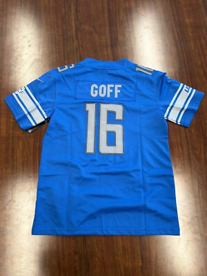 Jared Goff #16 Detroit Lions Jersey Blue YOUTH XL Stitched Jersey