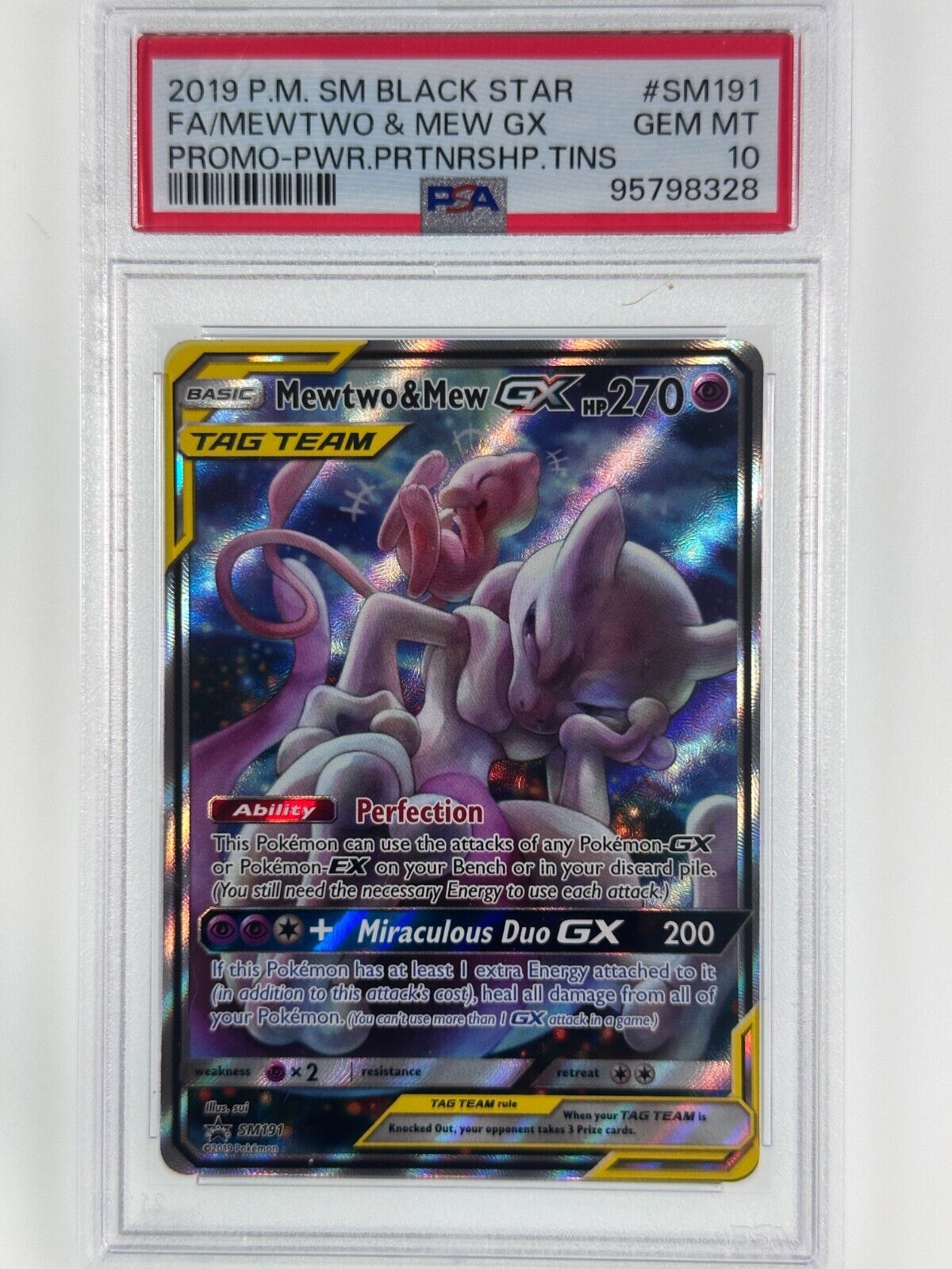 2019 Pokémon S&M Tag Team Promo Mewtwo & Mewtwo GX #SM191 2019 Pokémon S&M Tag Team Promo Mewtwo & Mewtwo GX #SM191