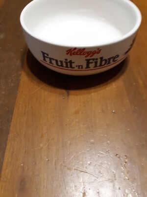 Vintage Kellog's Fruit 'n Fibre cereal bowl 1987 Kellogs  5-1/4 inch