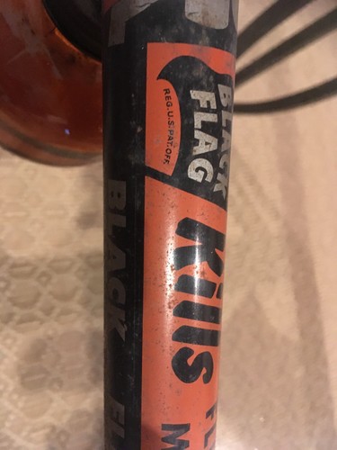 OLD BLACK FLAG SMALL BUG SPRAYER DARK AMBER GLASS #  L173