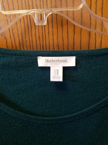 Teal sweater, Motherhood Maternity, with tie, Medium size