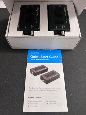 New ScreenBeam (2) ECB7250 Bonded MoCA 2.5 Network Adapter Kit