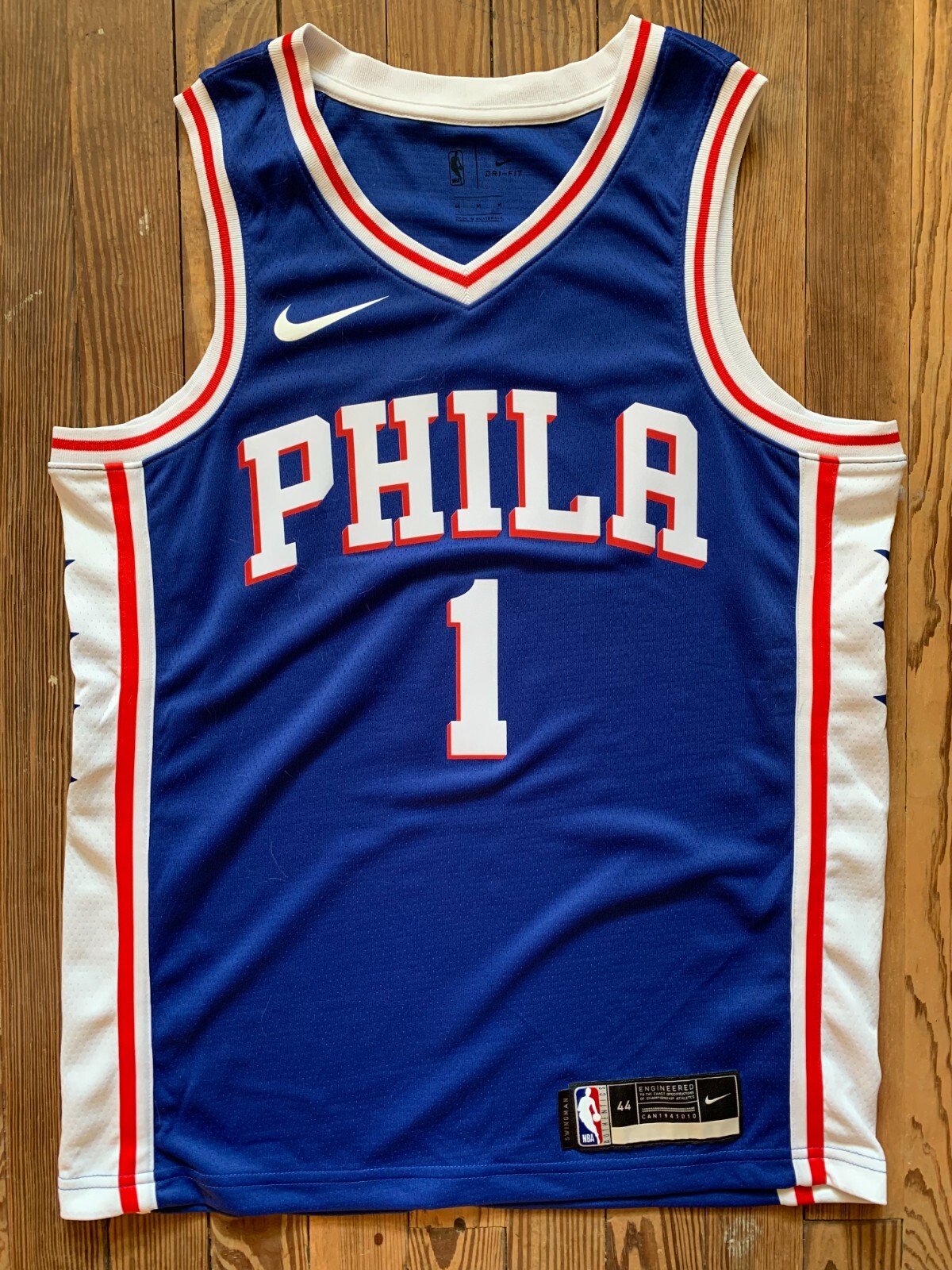 James Harden Men's 44 Medium M Nike Swingman Philadelphia
