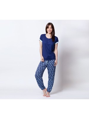 

MUK LUKS Синяя футболка с коротким рукавом Lounge, Синий