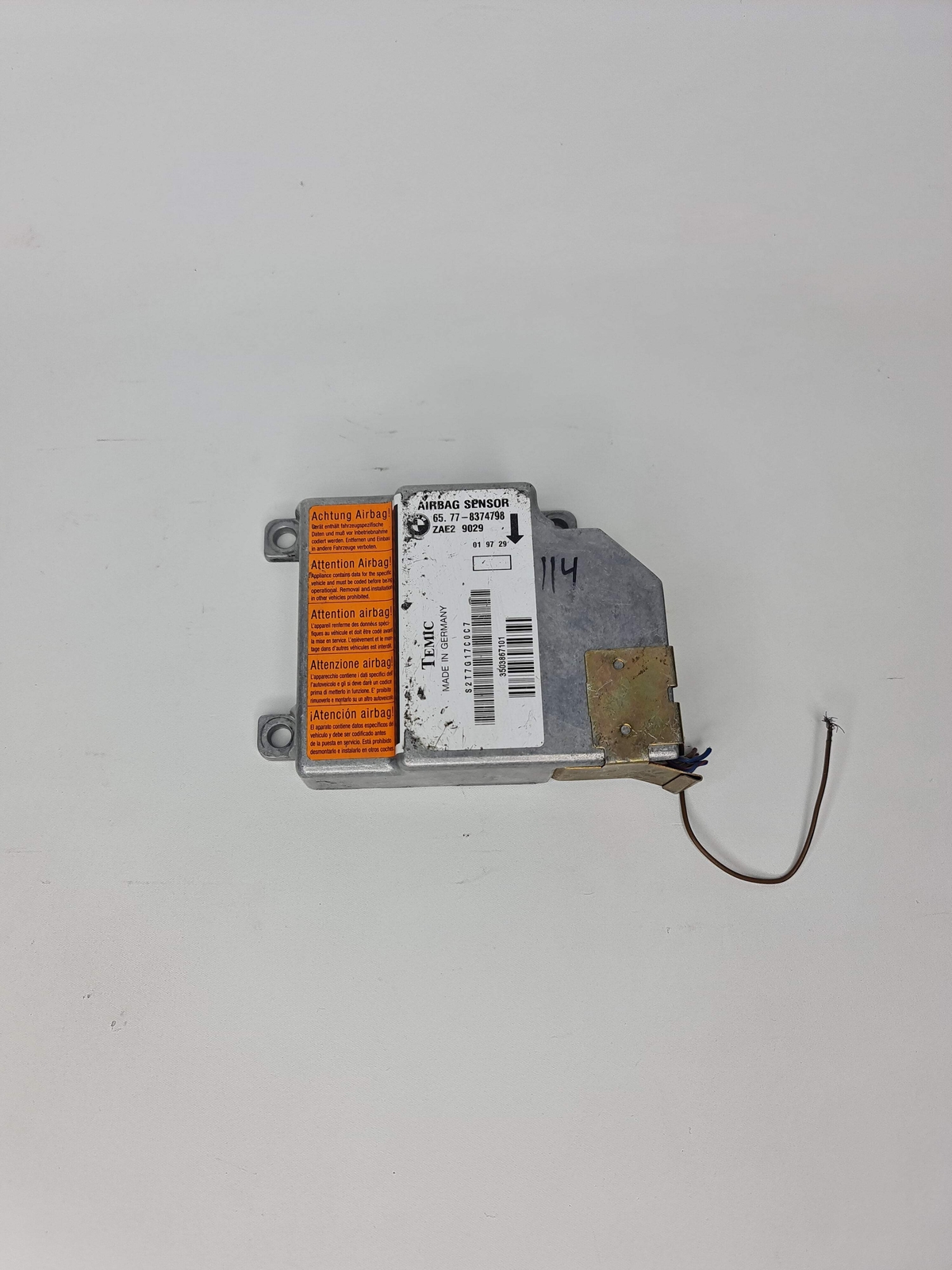0 Bmw E36 Airbag Control Module 65778374798 image 3