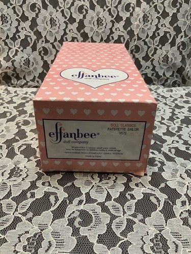 Rare Vintage Effanbee Patsyette Doll V572 Box 1988 Shirley Temple Sailor Dress