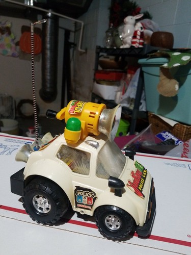 Vintage Cheng Ching Toys Wonderful Police Car Battery