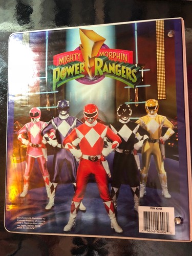 Mighty Morphin Power Rangers Vintage 1993 Folder for 3 ring binder RARE