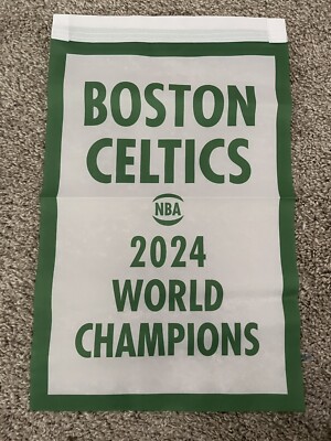 Boston Celtics NBA 2024 Champions Banner / Flag 18.5'' x 11.5'' NEW