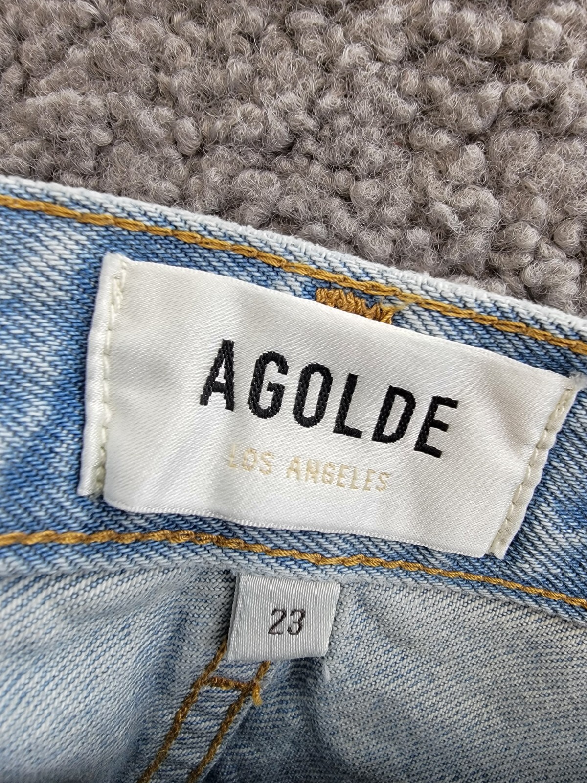Agolde Stella High Rise Baggy Denim Shorts Women's 23 Agreement Button Zipped - Picture 17 of 18