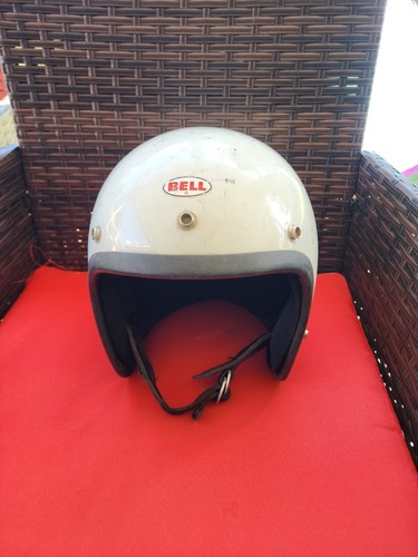 Vintage Bell RT Motorcycle Helmet White USA 7 ⅜ 59 CM Pre