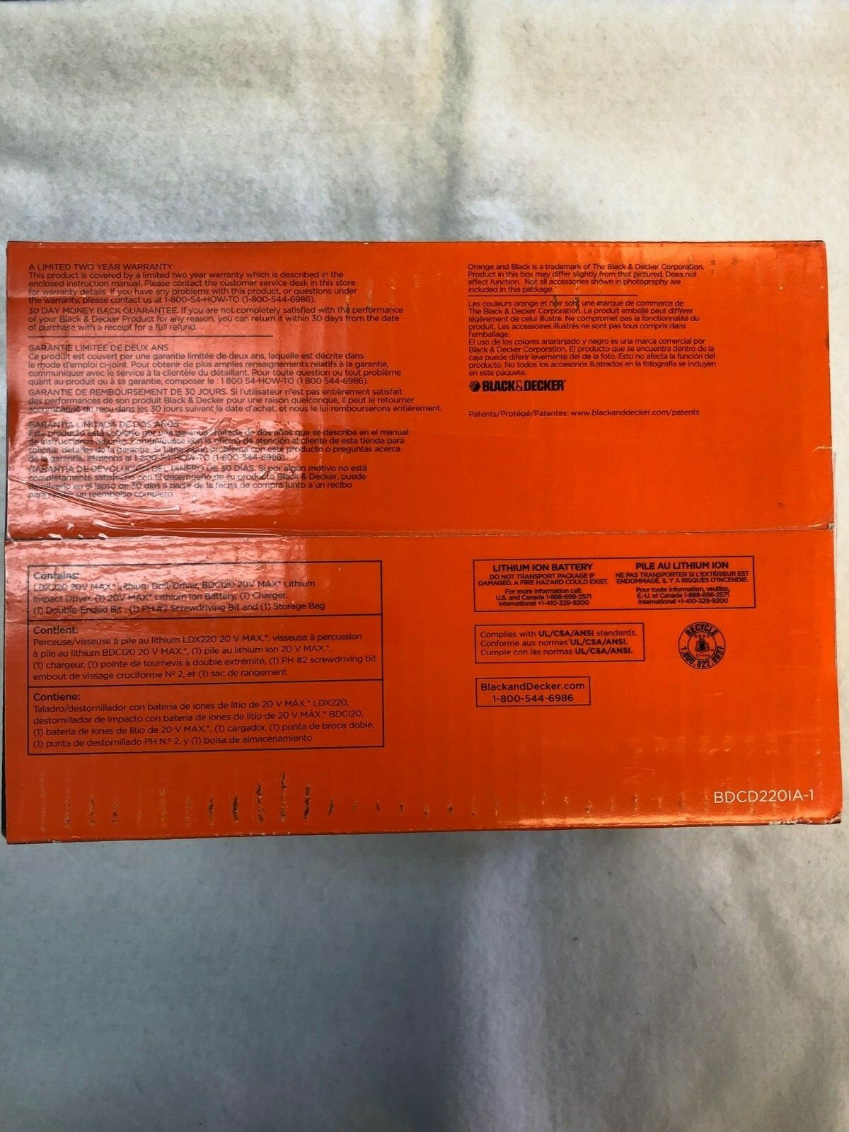 BLACK+DECKER BDCD220IA-1 20-Volt MAX Lithium-Ion Drill/Driver and Impact Driver