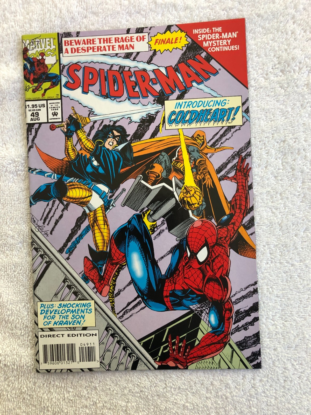 未使用The Amazing Spider-Man PICTURE record Stan Lee John Romita Sr Jr Waid SIGNED Amazing Spider-Man