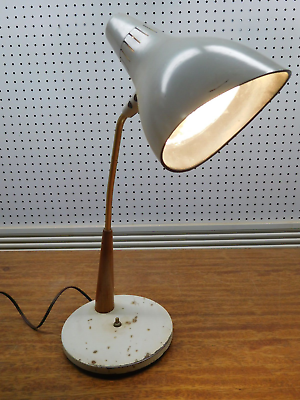Vintage Cast Iron Bottom Futuristic Design Desk Lamp Working