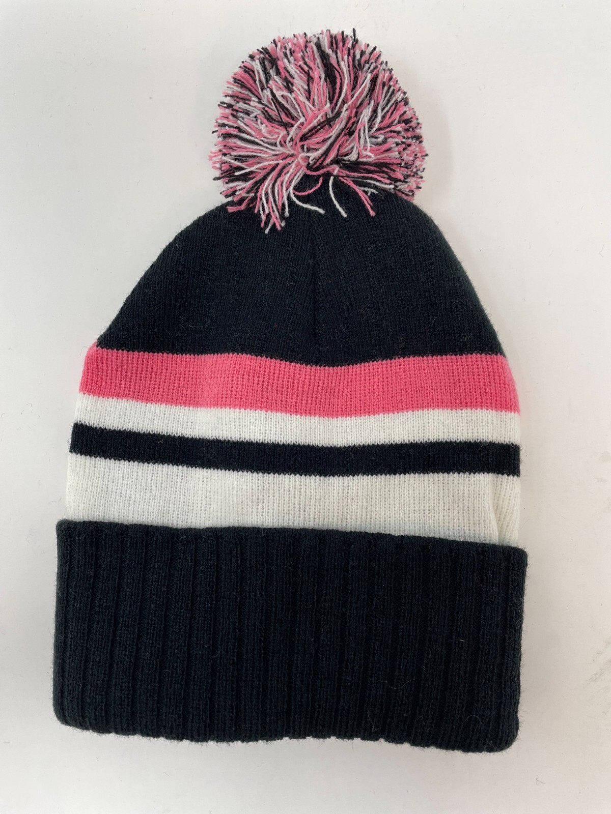 ●ROMANTIC CROWN● STRIPE SQUARE BEANIE (3色) unisex Stripe Color Block Ribbed Beanie-HCB320039 - HANA WHOLESALE