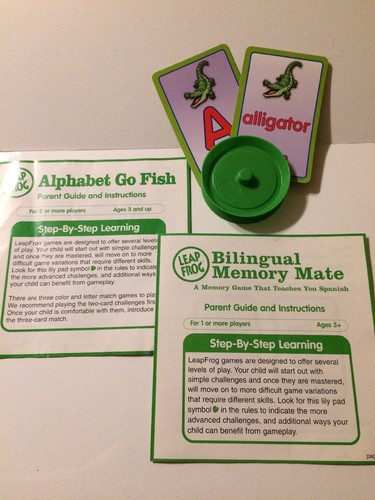 Leapfrog Bilingual Memory Mate Game English Spanish Homeschool Bonus Games
