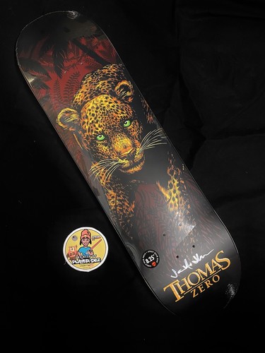 RARE SIGNED Jamie Thomas Leopard Zero Skateboard Deck Autograph