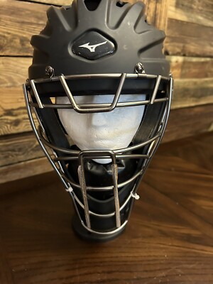 Mizuno Samurai Baseball Catcher Helmet Youth 6  1/2'' - 7  1/4  Black MSCHY200