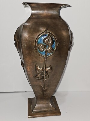 Art Nouveau Copper vase Arts And Crafts Ruskin Style Beautiful 