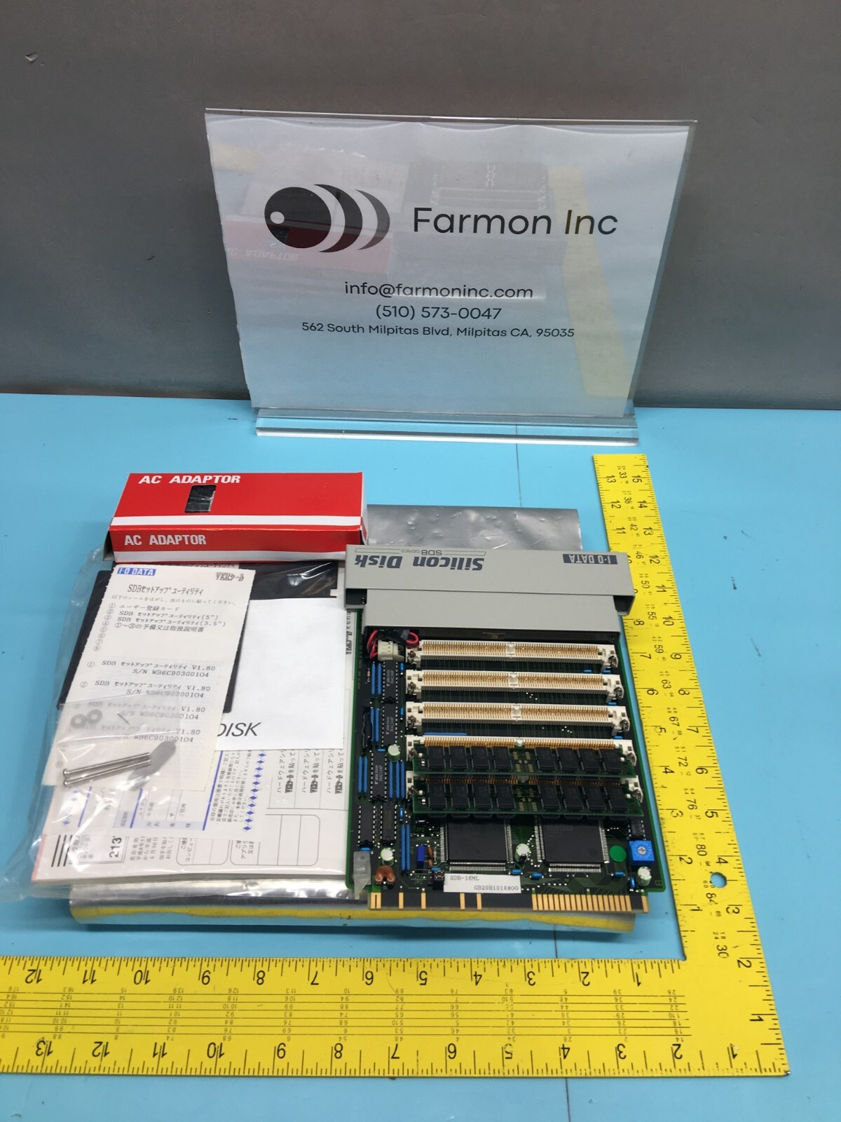 TOKYO ELECTRON TEL CT044-000824-1 PCB MEMORY, SDB-16ML, AC ADAPTOR PSR, 134472