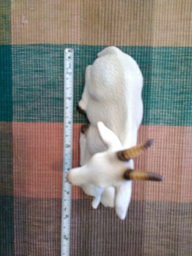 House of Global Art The Harvey Knox Kingdom goat and baby Figurine Hand Painted