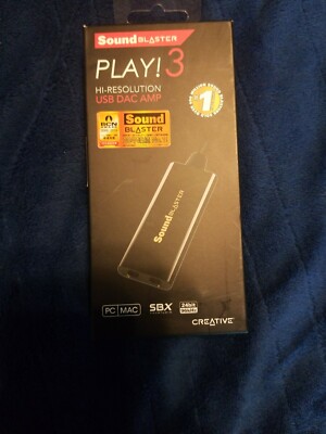 Creative Sound Blaster Play 3 Hi-Res USB DAC AMP Audio Adapter SB1730 For PC MAC
