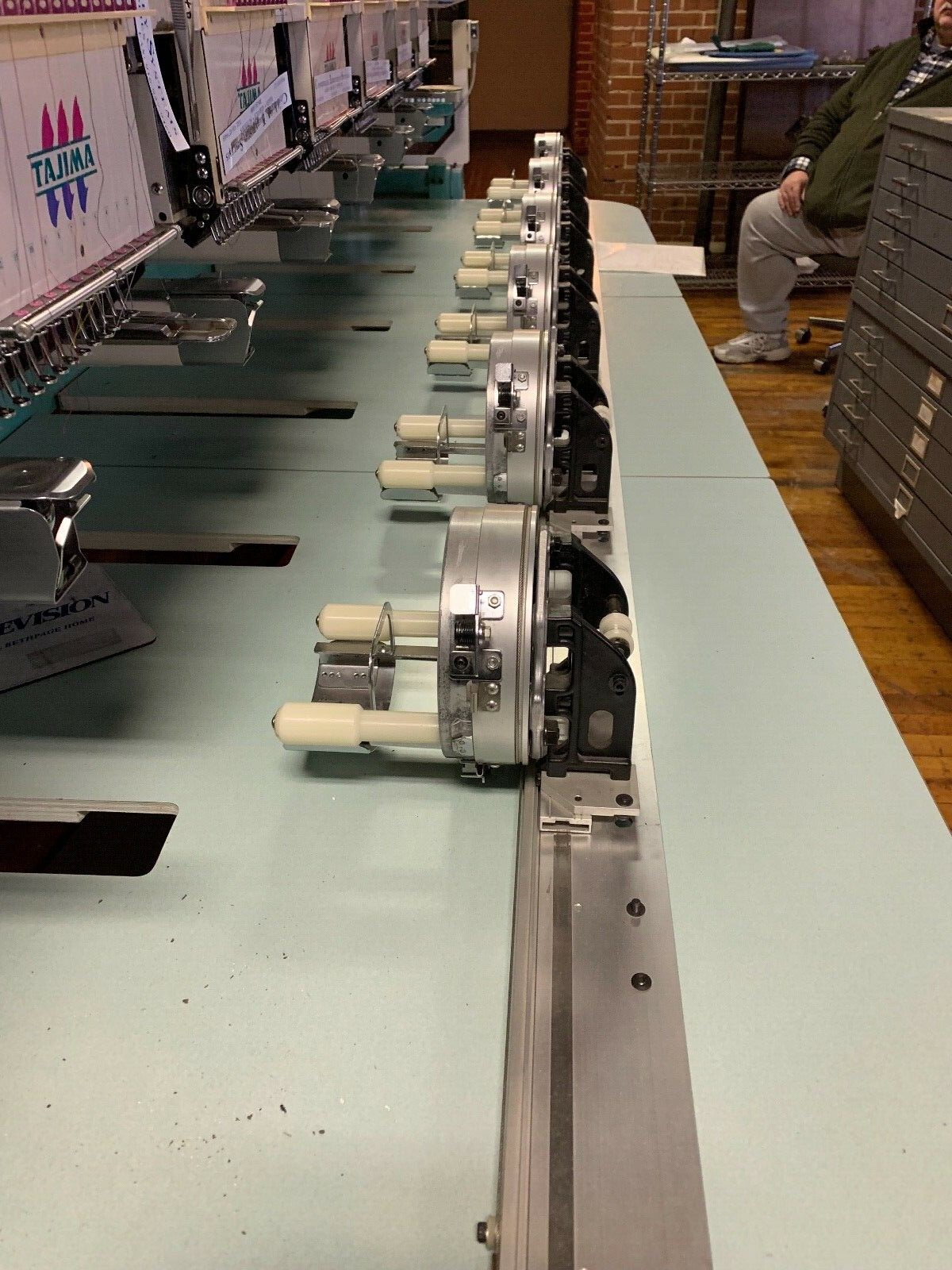 TAJIMA COMMERCIAL 6 HEAD EMBROIDERY MACHINE - TMFXII-C1206-S - USED