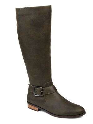 

JOURNEE COLLECTION Женские зеленые ботинки для верховой езды Winona на блочном каблуке, 9 м, XWC, Зеленый, WINONA-BOOT-XWC