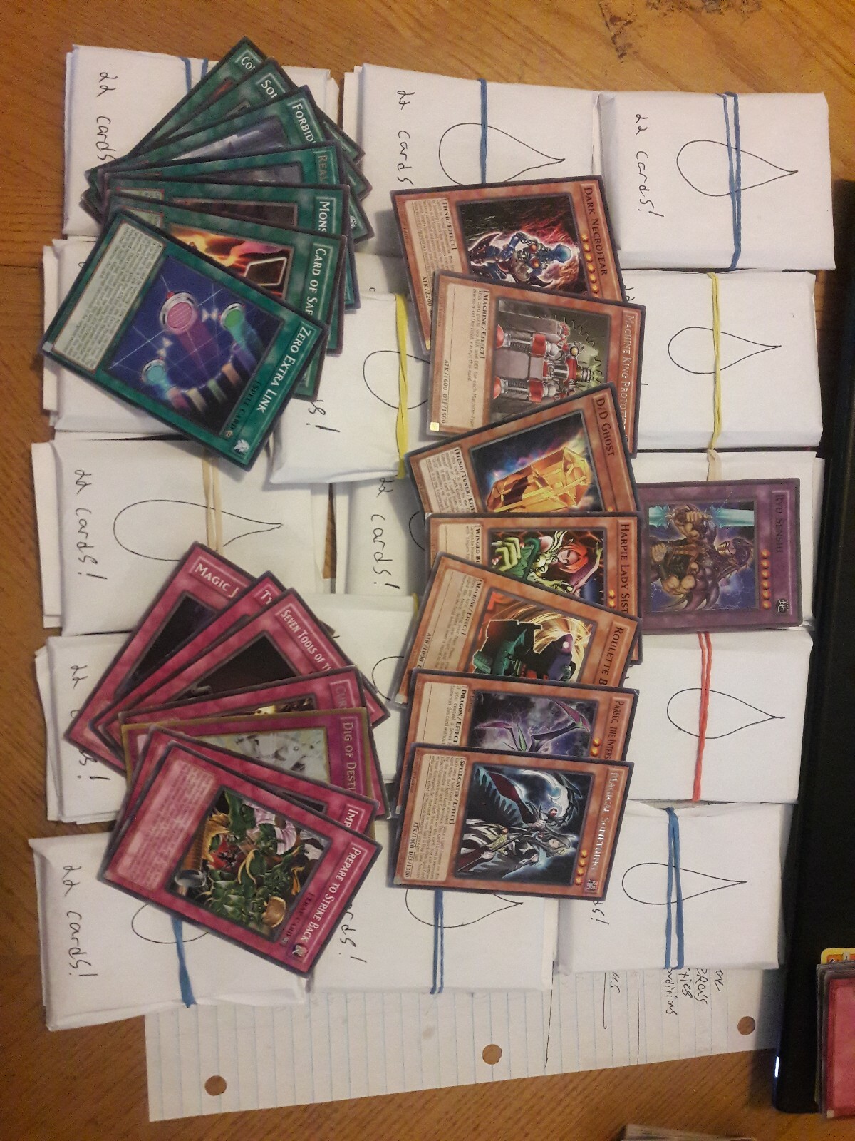 Raindrop yugioh packs (22 cards per pack 1 extradeck card guaranteed).