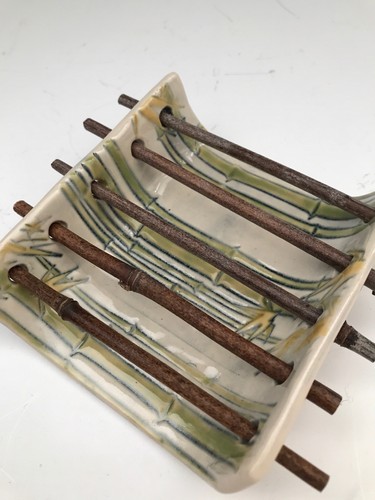 Bamboo Soap Dish By Adel Of Hand Star Designs Ceramic Art Aesthetic Japanese Fun