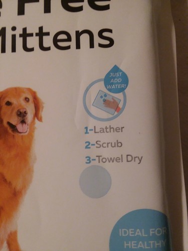 Scrubby  instant Pet  rinse free Bath Mittens