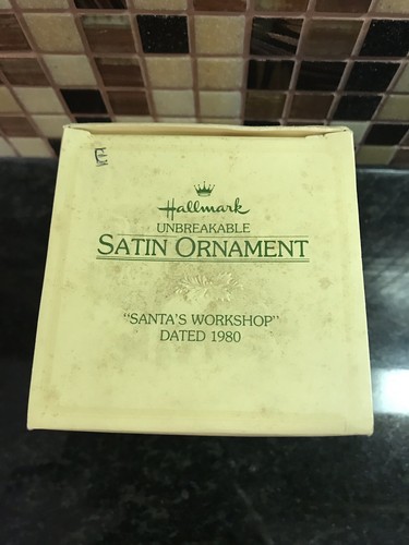 VINTAGE Hallmark Merry Christmas Santa’s Workshop Tree Ornament 1980 Holiday