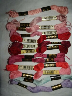 LOT of 13-DMC/ANCHOR Perle Cotton Embroidery Floss-Variety of Colors NEW