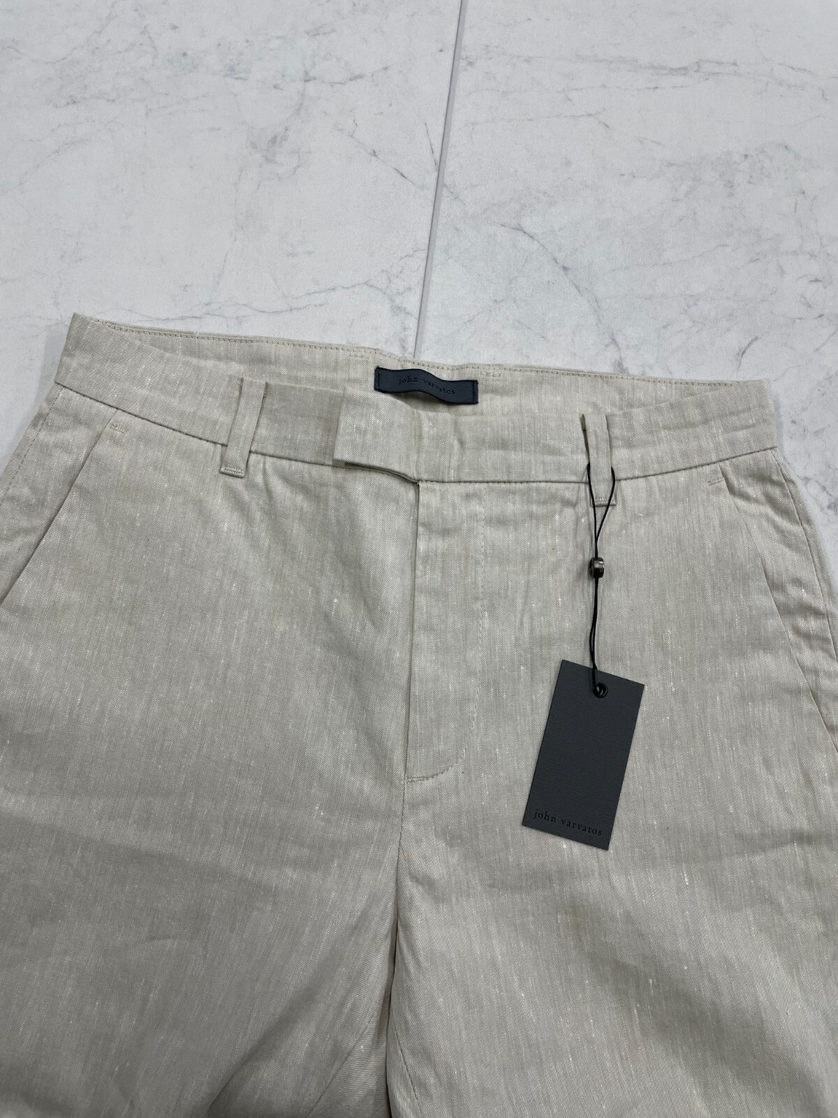 Pre-owned John Varvatos $698  Mercer Pants In Macadamia Size:46