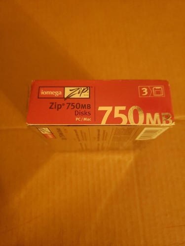 Lot of 3 Brand New Iomega Zip 750MB Disk Disks