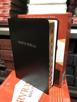 Biblia Bilingue kjv/1960 Reina Valera 1960 Piel Elabora Con Indice 10 Puntos 