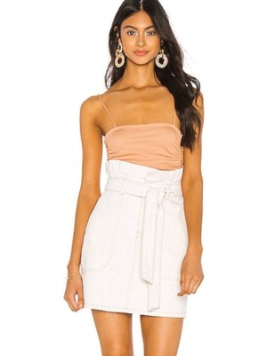 

Женская мини-юбка цвета слоновой кости с завязками и карманами на молнии FREE PEOPLE Размер, Цвет слоновой кости