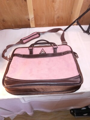 Mobile Edge Women's PINK SUEDE ScanFast TSA Checkpoint Friendly LAPTOP BRIEFCASE