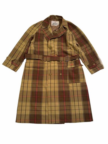 ジャケット・アウター URU 19AW WOOL CHECK BELTED COAT URU 19aw WOOL CHECK BELTED COAT グレー