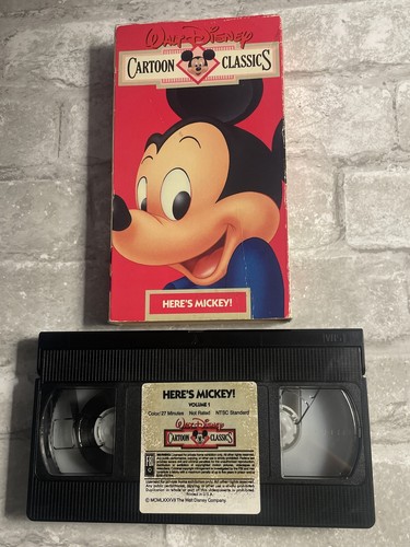 ディズニー 「HERE&#39;S MICKEY」  絵画 Walt Disney Cartoon Classics: Here's Mickey! VHS (1987